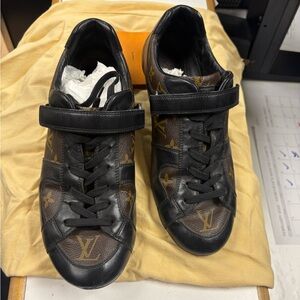 Louis Vuitton Black and Brown Monogram Sneakers